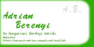adrian berenyi business card